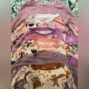 Little Sleepies long sleeve/pants pajama bundle 12-18 months 6 sets**